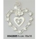 Pendaglio Cuore Corona Fiori Bianco Cm16 Ad133418*Disp.11/2014*Nr.