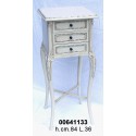 Comodino 3 Cassetti H.84 4005 Bianco