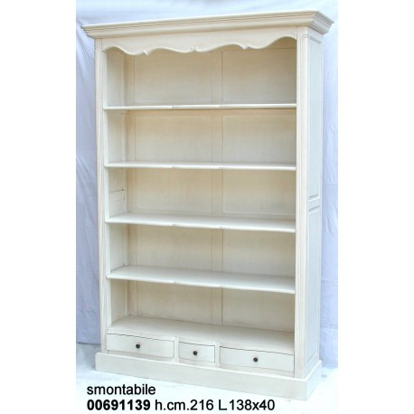 Libreria 3 Cass. H 216X 138 Bianca