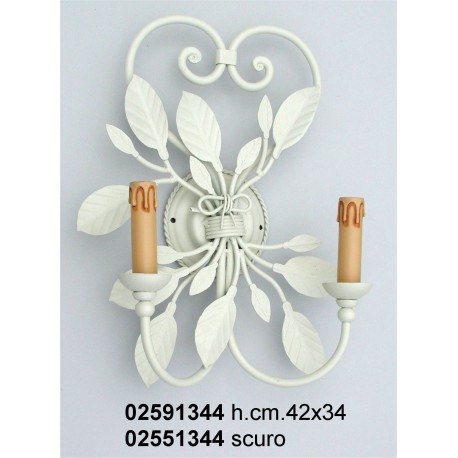 Applique Cuore 2 L. Elettr. Bianco