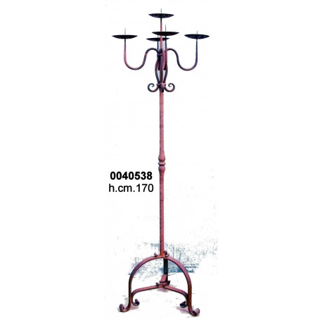 Candelabro Ferro 5 Luci H. 170 Cm.