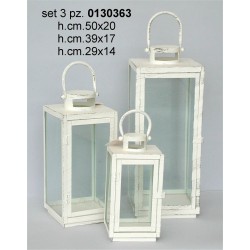 Set 3 Lanterne H Cm 51/39/29 B-Hd1162-29/38/51