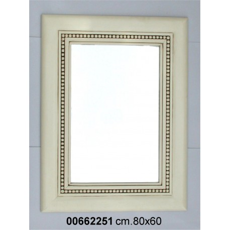 Specchiera Legno Bianca P8 Cm.60 X 80