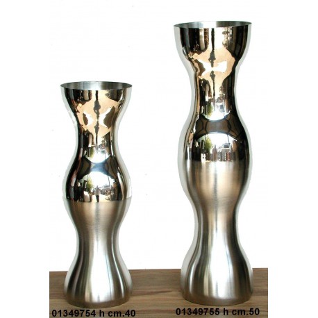 PREZZO NETTO VASO SILVER ONDULATO H CM.50