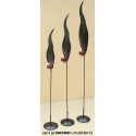 PREZZO NETTO SET 3 P/CANDELE FIAMMA CH.2031